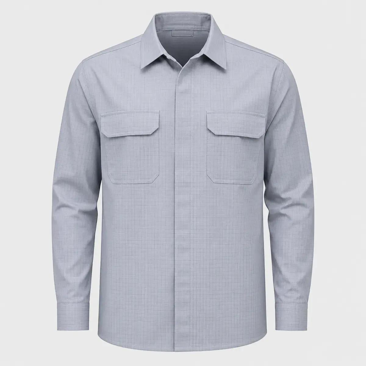 anti-static-work-shirt-uniform-supplier-uae-gcc-01 Anti-static work shirt product image for industrial safety uniform supply in the UAE and GCC.
