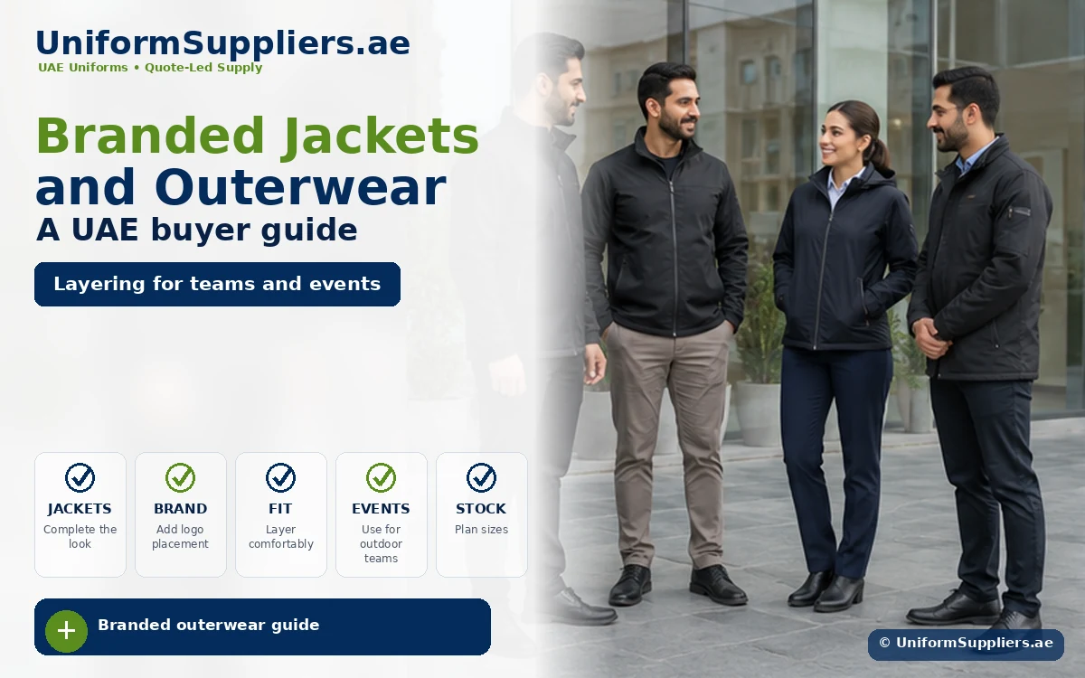 Branded jackets and outerwear image for UAE corporate uniforms