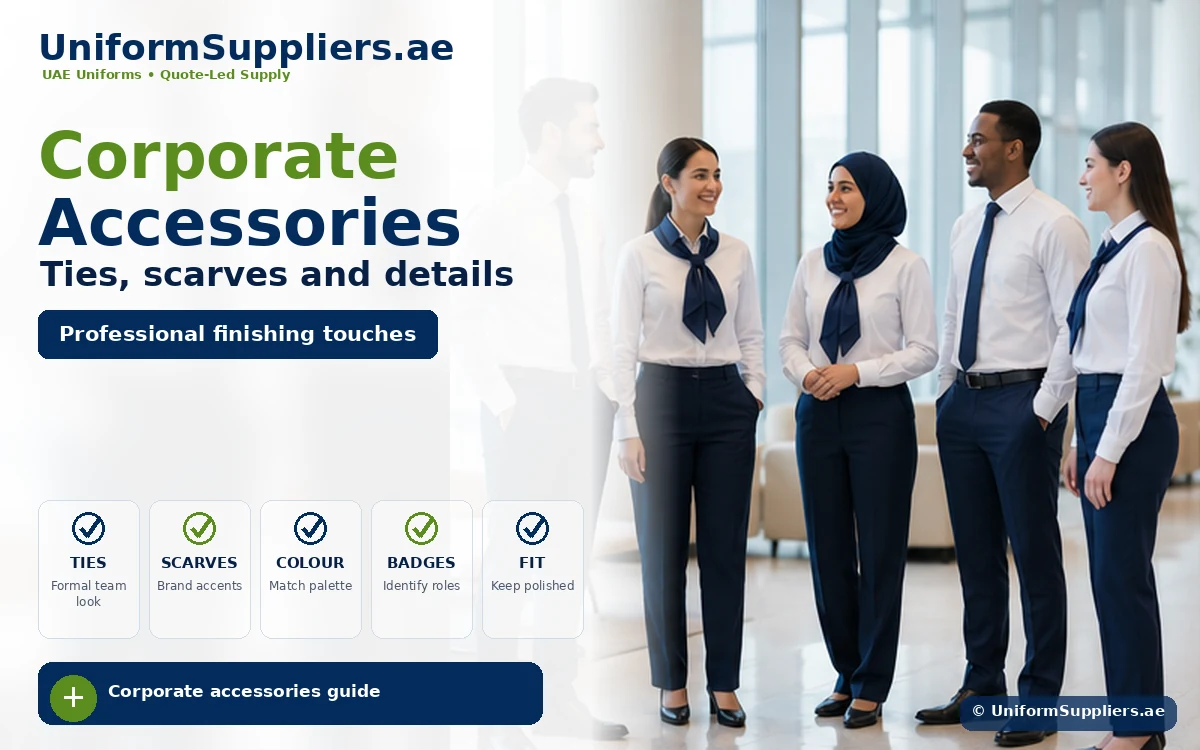 Corporate accessories ties and scarves image for professional UAE uniforms