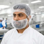 Disposable Beard Cover in use in a clean workplace in UAE