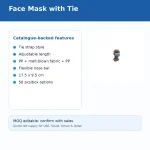 Face Mask with Tie - Image 4