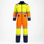 FR hi-vis coverall product image for flame-resistant safety uniform supply in the UAE and GCC.