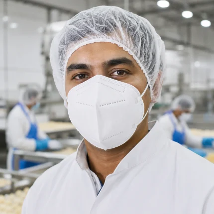 KN95 face mask product image for disposable protective wear supply in the UAE and GCC.