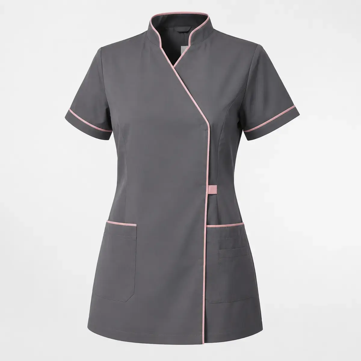 nail-technician-tunic-uniform-supplier-uae-gcc-01 Nail technician tunic product image for salon uniform supply in the UAE and GCC.