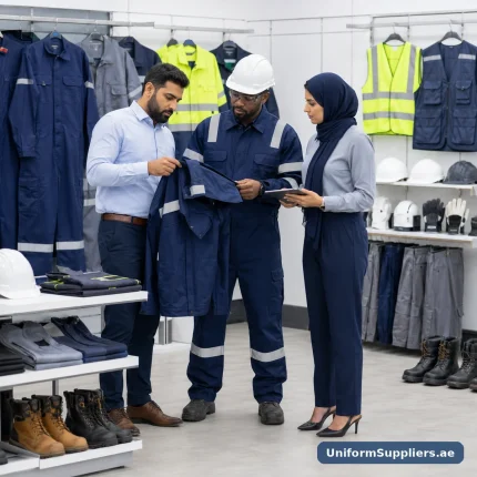 Oil gas and energy uniforms with safety workwear for UAE teams