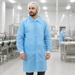 PP lab coat product image for disposable protective wear supply in the UAE and GCC.