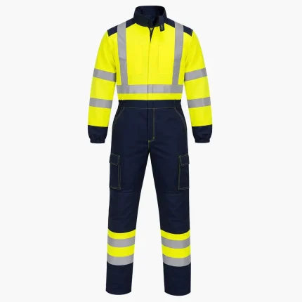 Public works hi-vis coverall product image for public sector safety uniform supply in the UAE and GCC.