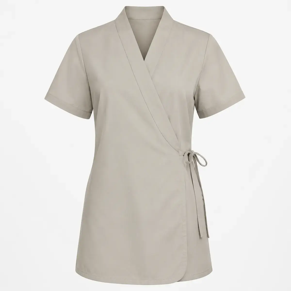 spa-wrap-tunic-uniform-supplier-uae-gcc-01 Spa wrap tunic product image for wellness uniform supply in the UAE and GCC.
