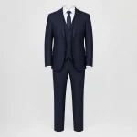 Three-piece suit product image for executive corporate uniform supply in the UAE and GCC.