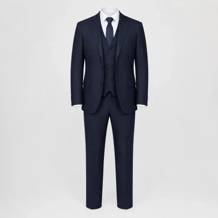 Three-piece suit product image for executive corporate uniform supply in the UAE and GCC.