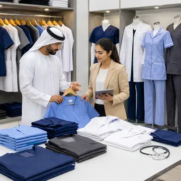 Medical scrubs lab coats doctor coats and clinic uniform samples for healthcare teams