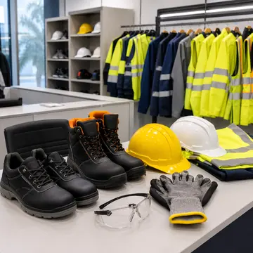 Safety shoes boots gloves helmets safety glasses and visibility workwear for PPE orders