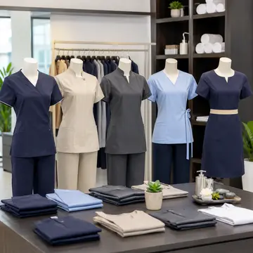 Salon tunics spa uniforms therapist uniforms and reception wear for beauty and wellness teams