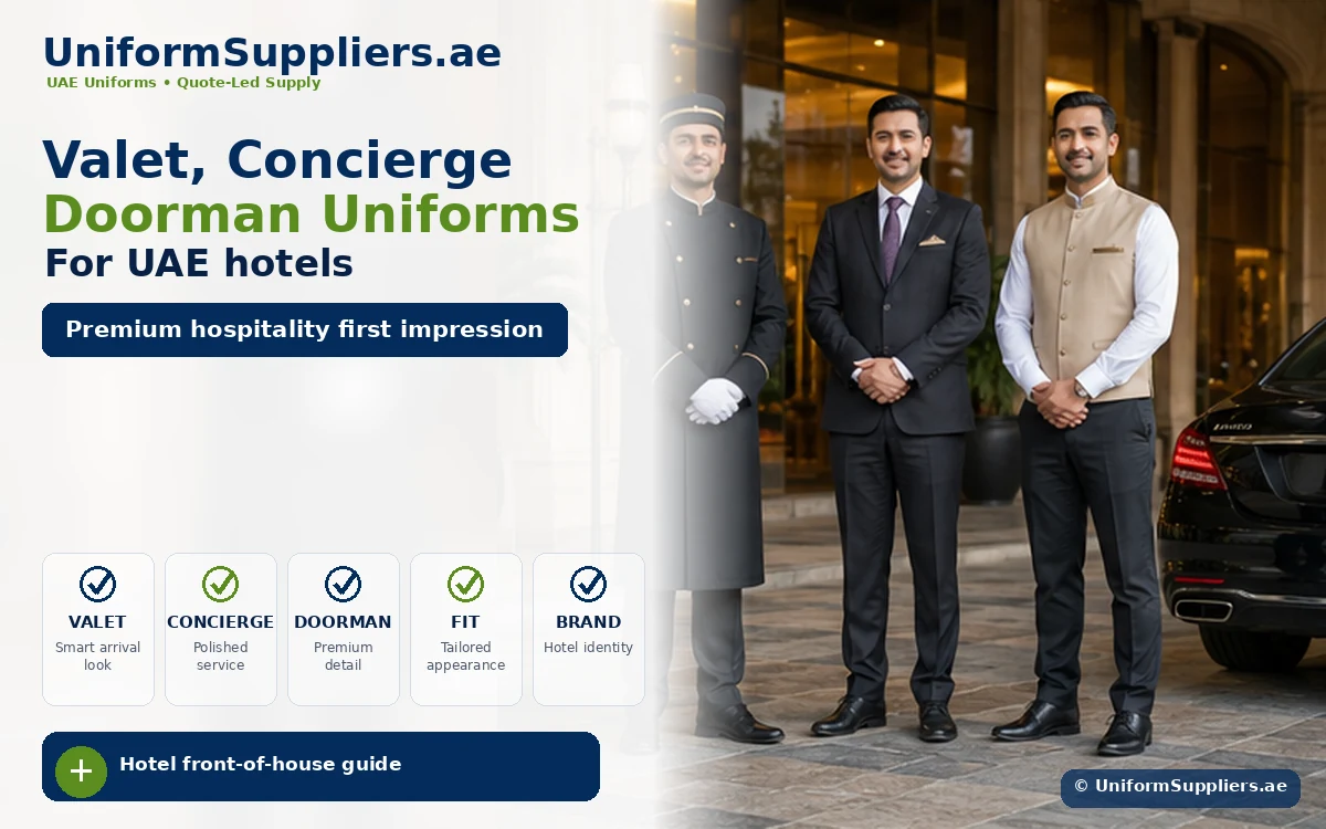 Valet concierge and doorman uniforms image for UAE hotels