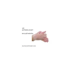Hands wearing disposable gloves pressed together in a clapping gesture, conveying care or hygiene