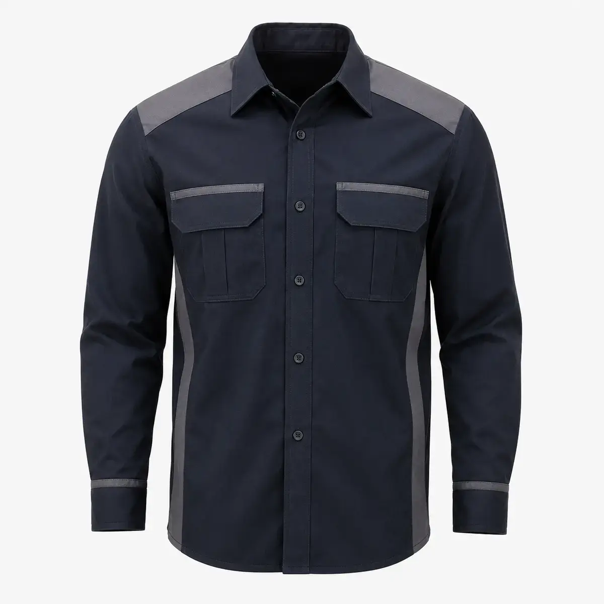 warehouse-long-sleeve-work-shirt-uniform-supplier-uae-gcc-01 Warehouse long-sleeve work shirt product image for industrial uniform supply in the UAE and GCC.