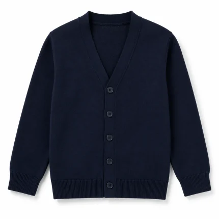 School cardigan product image for school uniform supply in the UAE and GCC.
