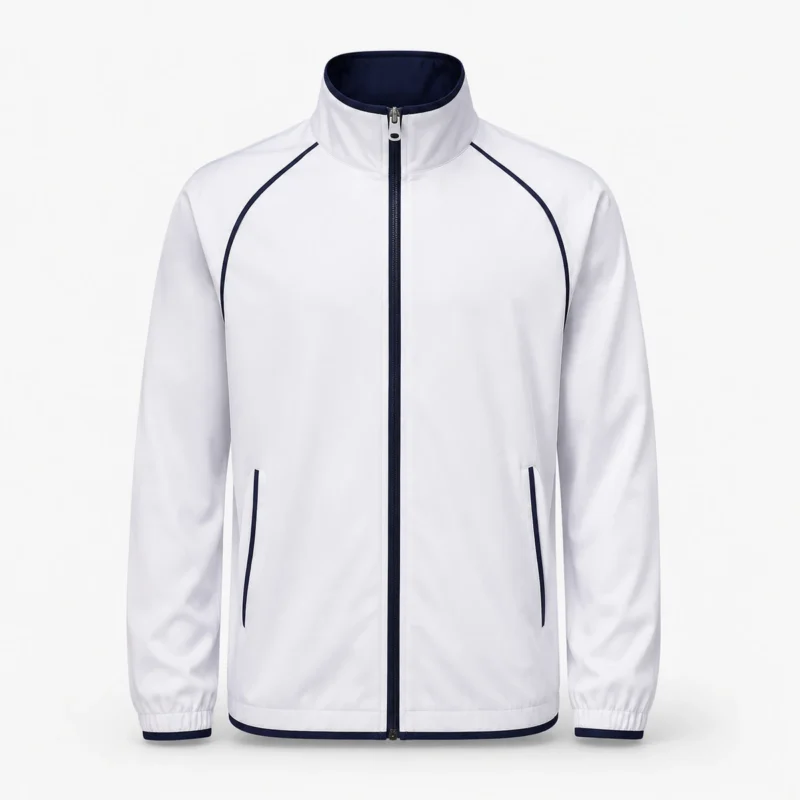 Badminton warm-up jacket product image for teamwear uniform supply in the UAE and GCC.