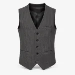 Herringbone waistcoat product image for corporate uniform supply in the UAE and GCC.