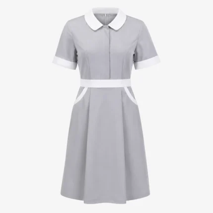 Nanny uniform dress product image for household staff uniform supply in the UAE and GCC.